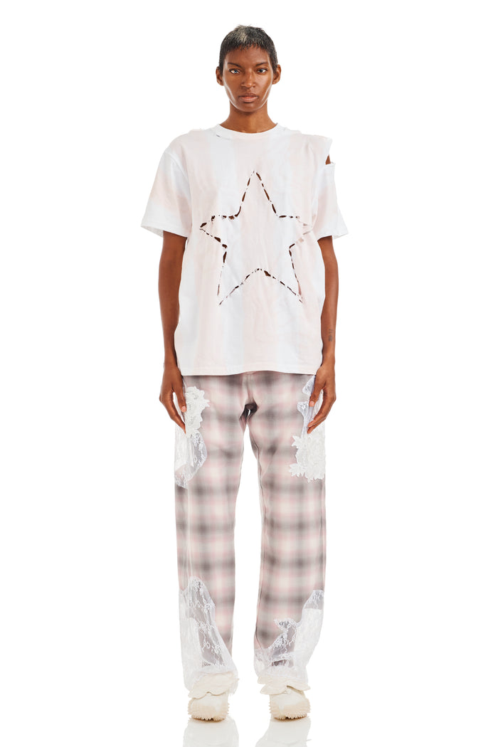 collina strada SAND STRIPE REMNANT STAR TEE X SMALL