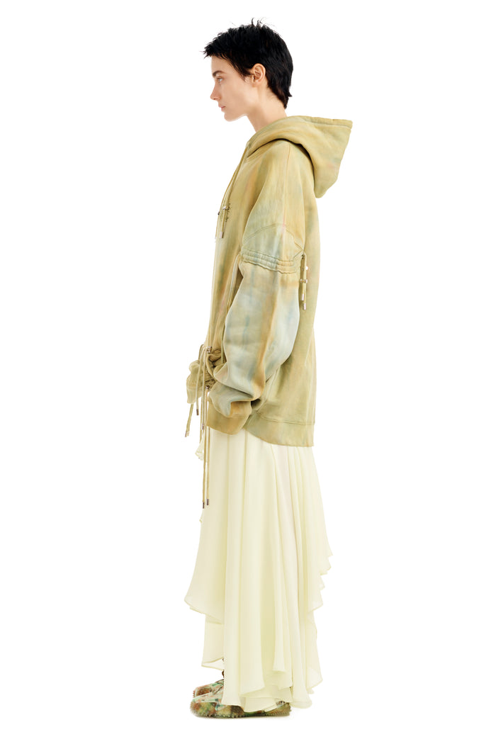 Collina Strada SEA MOSS RHINESTONE BURST HOODIE LARGE