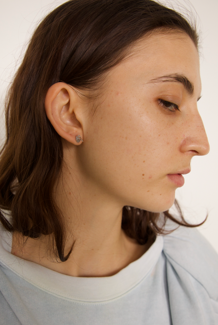 Collina Strada SOFT PINK CLEAR RHINESTONE HORN STUDS