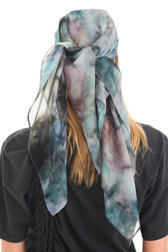 Collina Strada STAINED FLORAL PRINCESS FOULARD SCARF