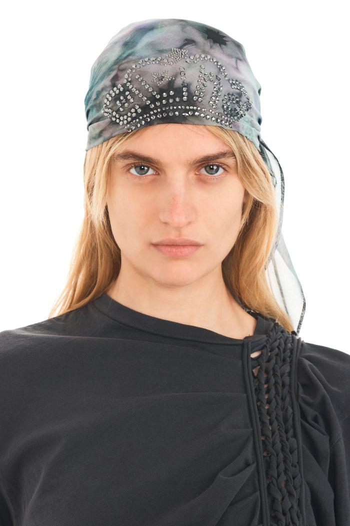 collina strada STAINED FLORAL PRINCESS FOULARD SCARF