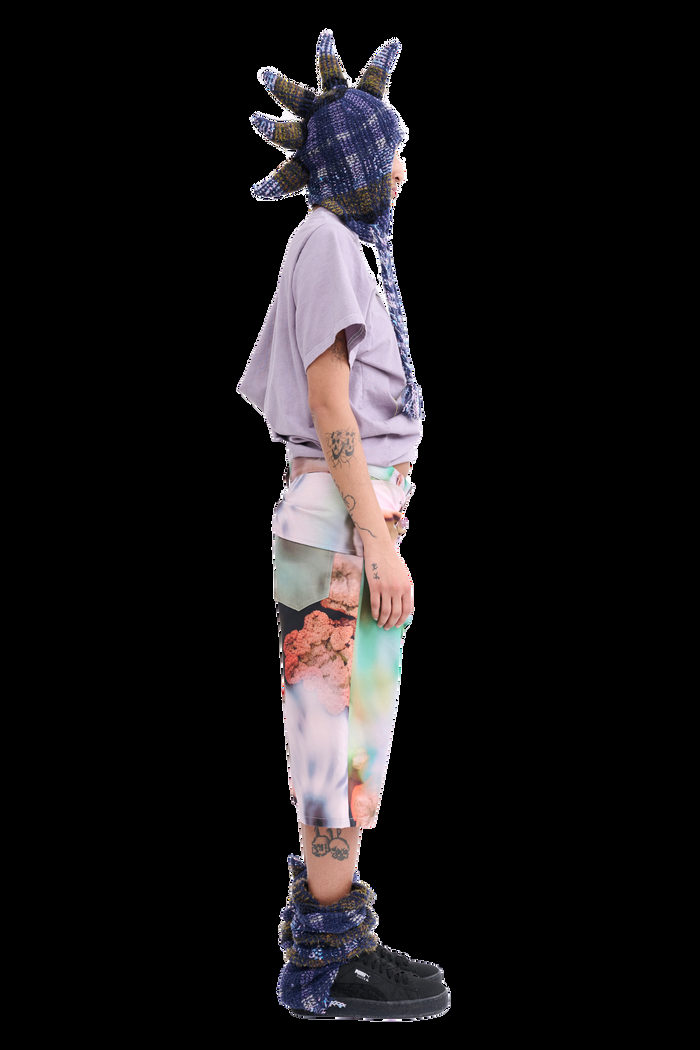 Collina Strada VITELLI PURPLE PLAID SPIKY HAT ONE SIZE