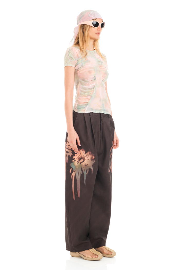 Collina Strada WASHED DAISY PLAID PRINCESS FOULARD SCARF