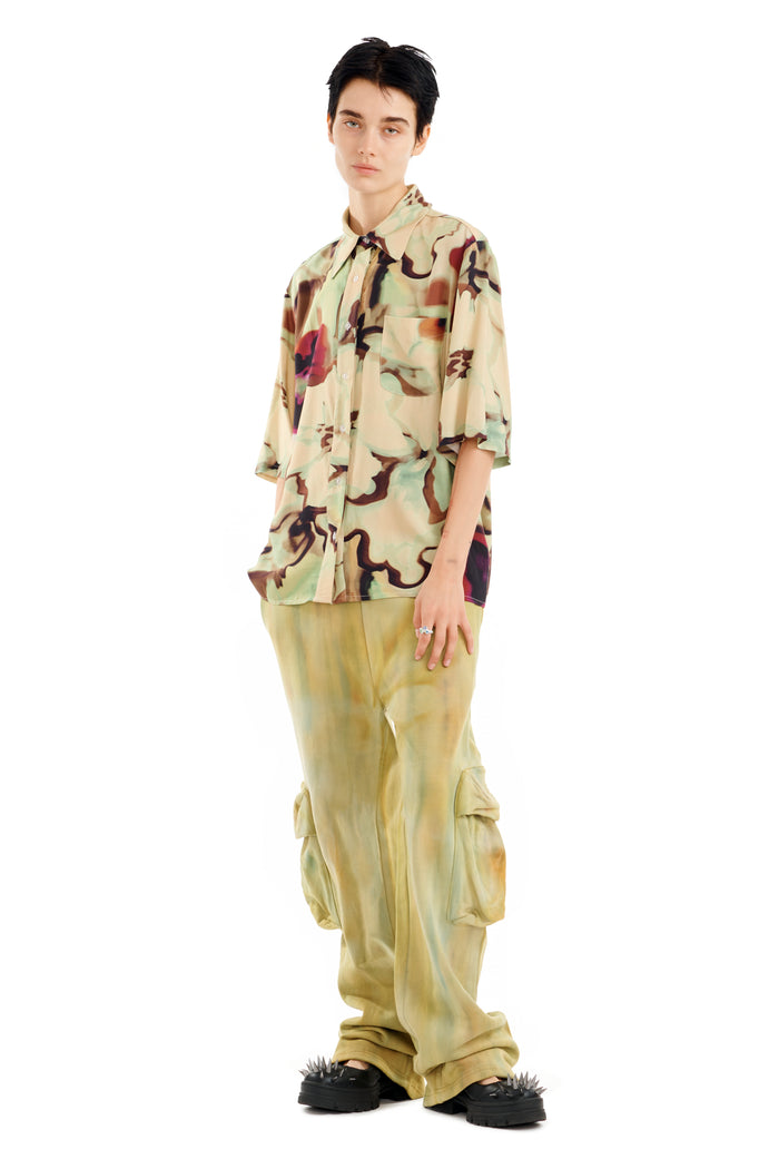 Collina Strada WATERCOLOR FLORAL MARKET BUTTON UP MEDIUM