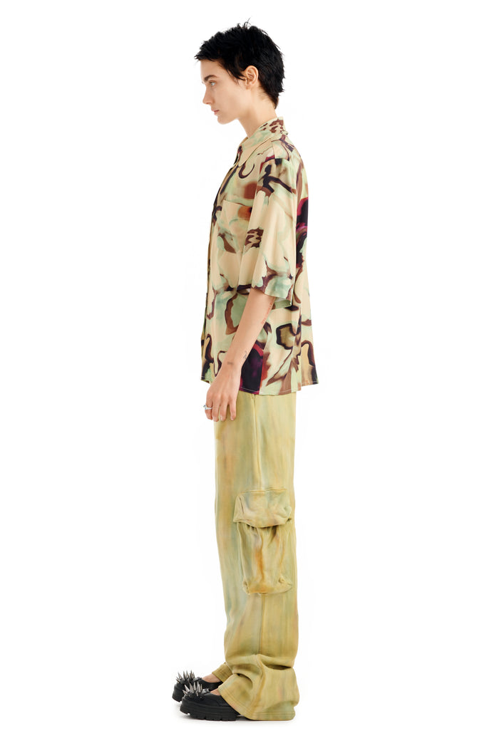 Collina Strada WATERCOLOR FLORAL MARKET BUTTON UP MEDIUM