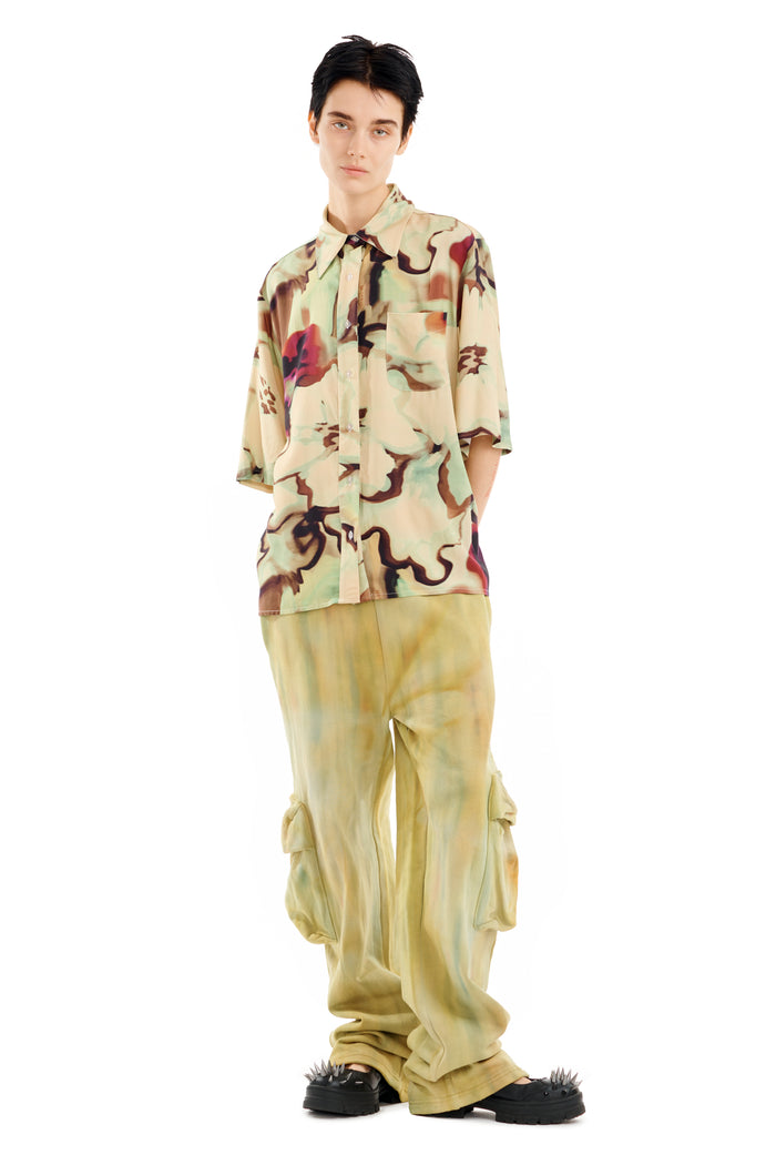 collina strada WATERCOLOR FLORAL MARKET BUTTON UP MEDIUM