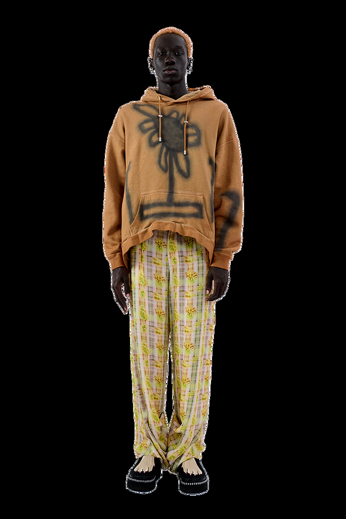 Collina Strada YELLOW BOXER PLAID DANTE TROUSER X SMALL