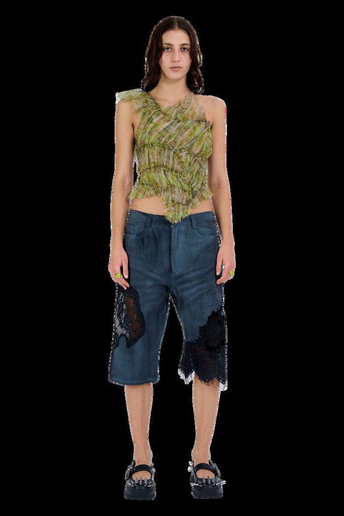 collina strada YELLOW BOXER PLAID JAZZELLE TOP MEDIUM