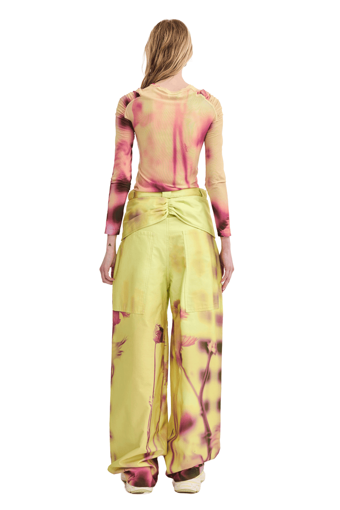 Collina Strada YELLOW MEADOW PLAID ARC L/S TOP SMALL