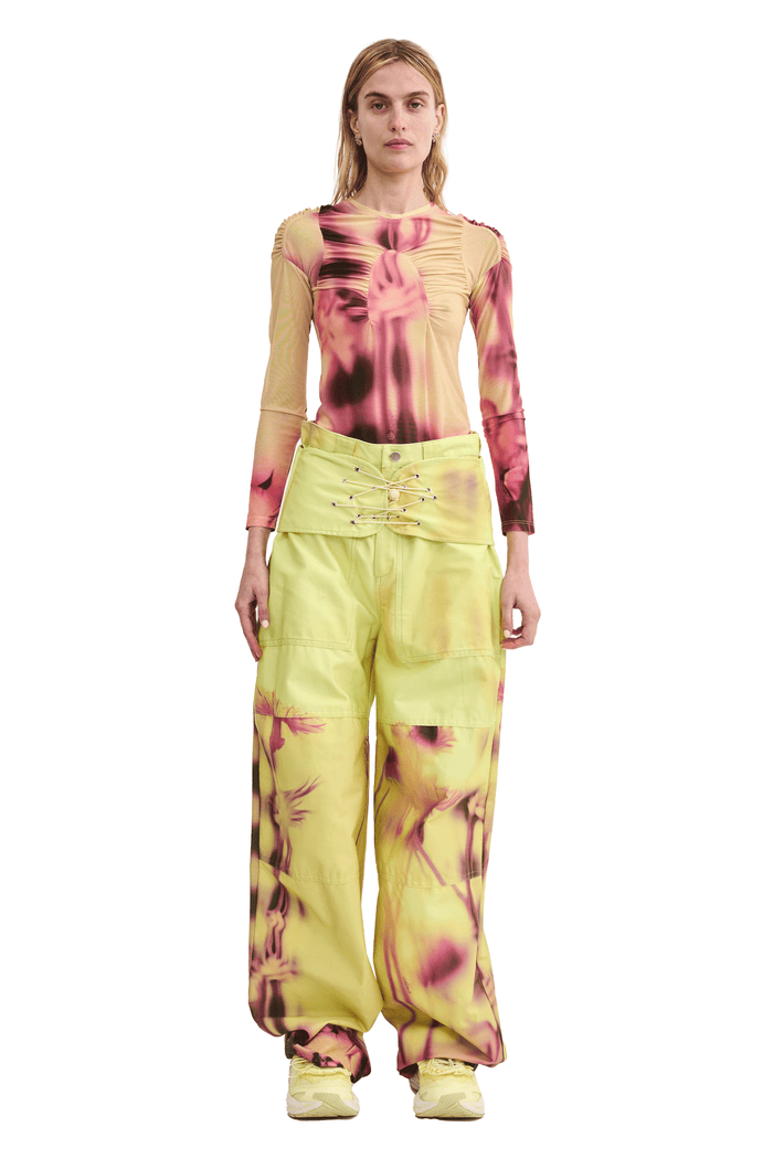 collina strada YELLOW MEADOW PLAID ARC L/S TOP SMALL