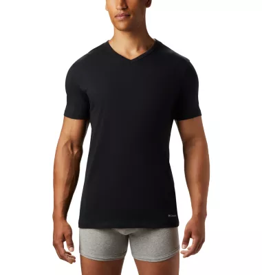Columbia Men's 3 Pack V-Neck Tee Classic Fit Black