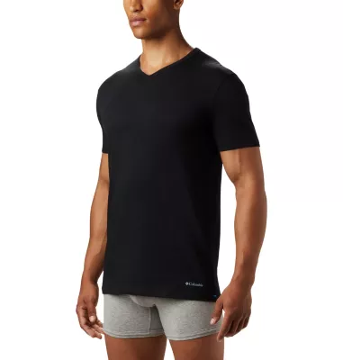Columbia Men's 3 Pack V-Neck Tee Classic Fit Black
