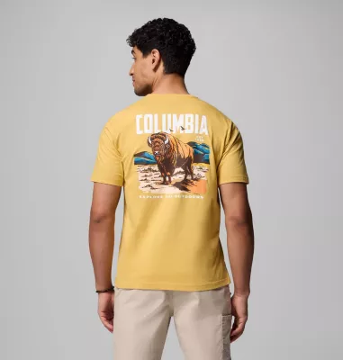 columbia Men's Marker Graphic T-Shirt MUSTARD