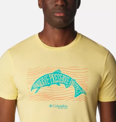 Columbia Men's PFG Upstream Graphic T-Shirt Sunlit