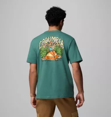 columbia Men's Badlands Graphic T-Shirt THYME GREEN