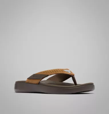 Columbia Men's Boatside™ Leather Flip Flop Tundra Light Brown