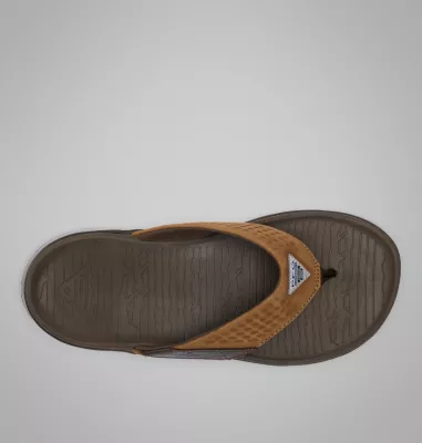 Columbia Men's Boatside™ Leather Flip Flop Tundra Light Brown