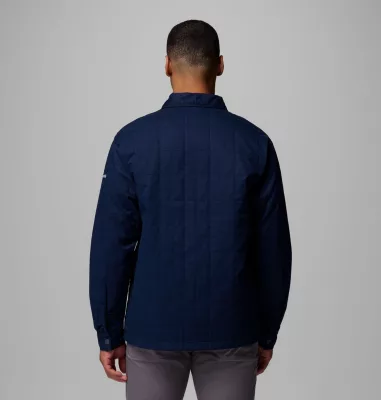 Columbia Men's Collegiate Campus Roam™ Quilted Shirt Jacket - Penn State PSU - Collegiate Navy