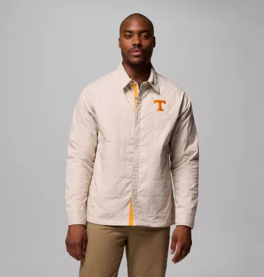 columbia Men's Collegiate Campus Roam™ Quilted Shirt Jacket - Tennessee UT - Dark Stone
