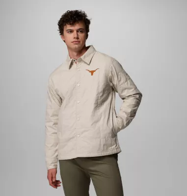 columbia Men's Collegiate Campus Roam™ Quilted Shirt Jacket - Texas TEX - Dark Stone