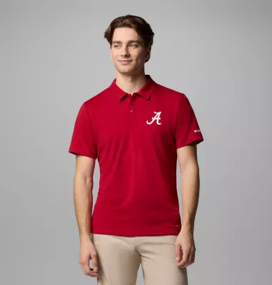 columbia Men's Collegiate Fair Catch™ Polo - Alabama ALA - Red velvet