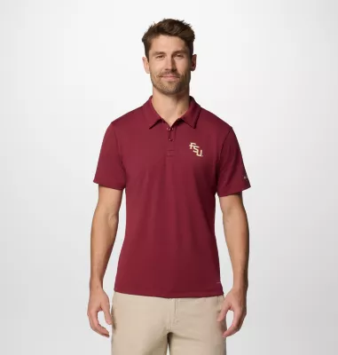 columbia Men's Collegiate Fair Catch™ Polo - Florida State FSU - Cabernet