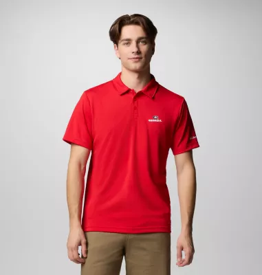 columbia Men's Collegiate Fair Catch™ Polo - Georgia UGA - Bright Red