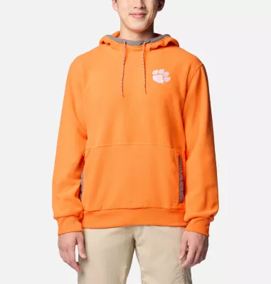 columbia Men's Collegiate Flanker™ Fleece Hoodie - Clemson CLE - Spark Orange
