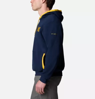 Columbia Men's Collegiate Flanker™ Fleece Hoodie - Michigan UM - Collegiate Navy