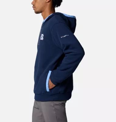 Columbia Men's Collegiate Flanker™ Fleece Hoodie - North Carolina NC - Collegiate Navy