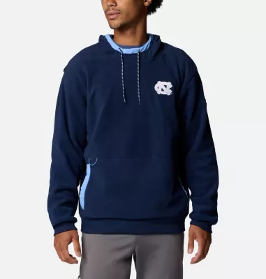 columbia Men's Collegiate Flanker™ Fleece Hoodie - North Carolina NC - Collegiate Navy