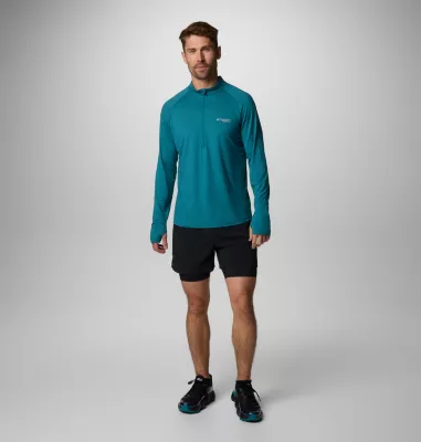 Columbia Men's Endless Trail™ Half Zip Mesh Long Sleeve Shirt River Blue