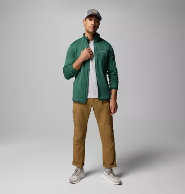 Columbia Men's Essential Hike™ Grid Fleece Full Zip Jacket Rain Forest