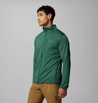 Columbia Men's Essential Hike™ Grid Fleece Full Zip Jacket Rain Forest