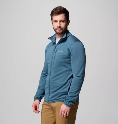 Columbia Men's Essential Hike™ Grid Fleece Full Zip Jacket - Tall Everblue