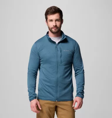 columbia Men's Essential Hike™ Grid Fleece Full Zip Jacket - Tall Everblue