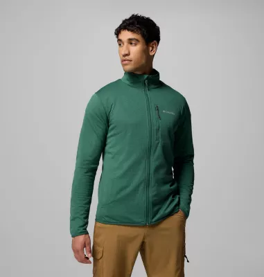 columbia Men's Essential Hike™ Grid Fleece Full Zip Jacket Rain Forest