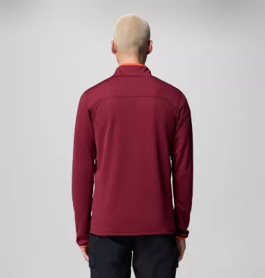 Columbia Men's Essential Hike™ Grid Fleece Half Zip Jacket Rich Wine