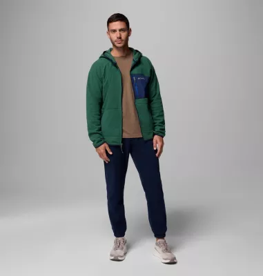 Columbia Men's Fast Trek™ Overlay Hooded Full Zip Jacket Rain Forest Coll Navy