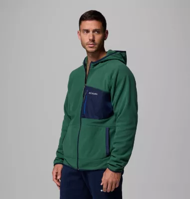 Columbia Men's Fast Trek™ Overlay Hooded Full Zip Jacket Rain Forest Coll Navy