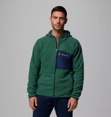 columbia Men's Fast Trek™ Overlay Hooded Full Zip Jacket Rain Forest Coll Navy