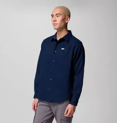 Columbia Men's Flare Gun™ Heavyweight Flannel Coll Navy Dark Stone