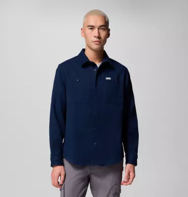 columbia Men's Flare Gun™ Heavyweight Flannel Coll Navy Dark Stone