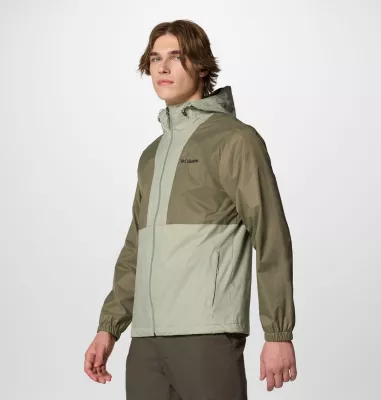 Columbia Men's Glenbrook Bend™ Rain Jacket Stone Green Safari