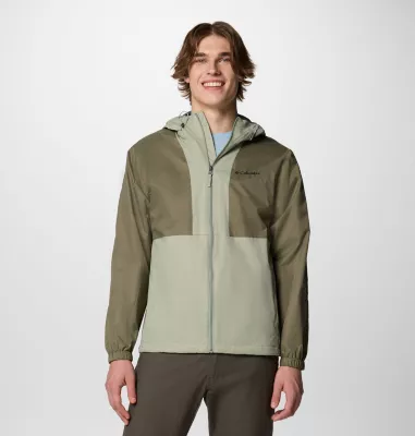 columbia Men's Glenbrook Bend™ Rain Jacket Stone Green Safari