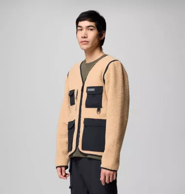 Columbia Men's Granite Point™ Convertible Fleece Vest Jacket Canoe Black