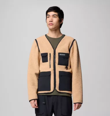 columbia Men's Granite Point™ Convertible Fleece Vest Jacket Canoe Black