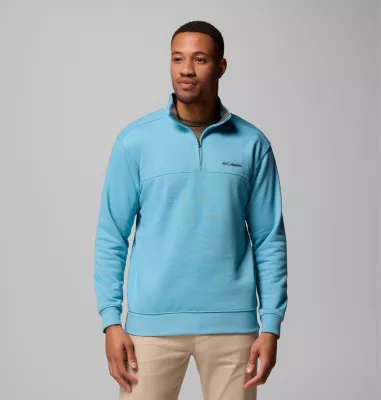 columbia Men's Hart Mountain™ II Half Zip Sweatshirt - Tall Vintage Blue Heather