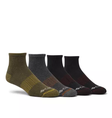 columbia Men's Heather Rib Quarter Socks - 4 Pack Assorted