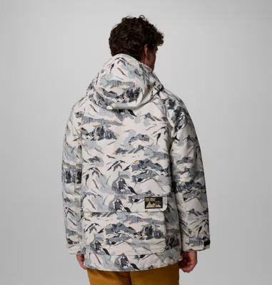 Columbia Men's High Cascades™ Interchange Reversible Bomber Jacket Dark Stone Skylines